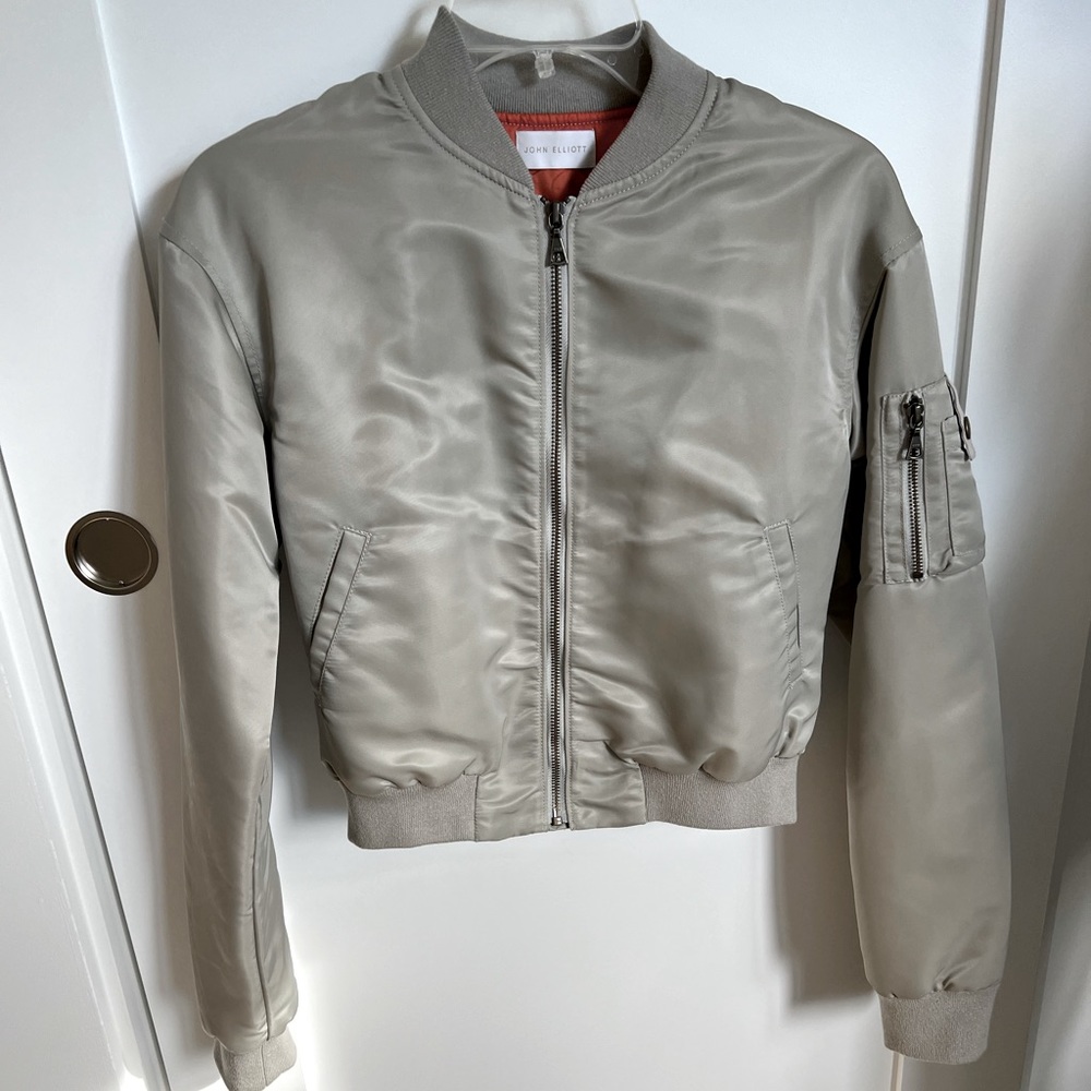 John Elliott Hunter Cropped Bomber in Moon